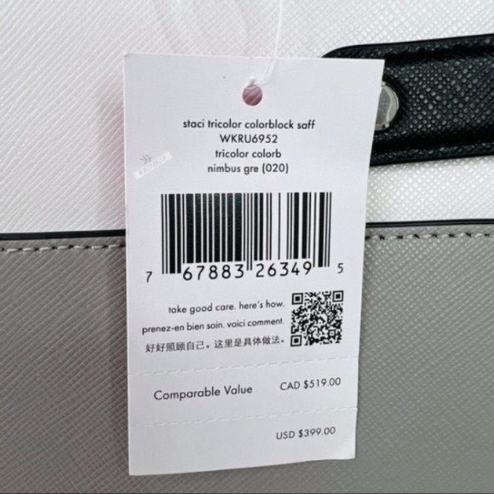 Kate Spade Grey Colorblock Medium Satchel Crossbody - Picture 9 of 9